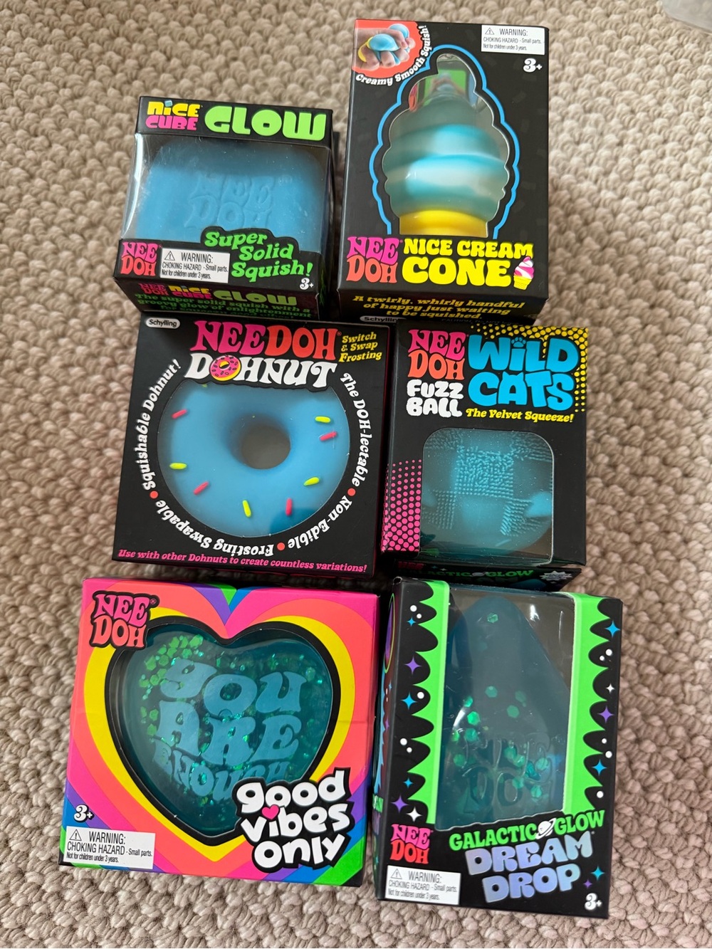 NeeDoh Blue Glow Sensory Toy Bundle - authentic and new!